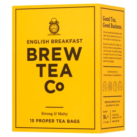 Brew Tea Co English Breakfast Tea (15 Proper Tea Bags) 75g
