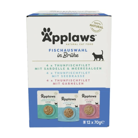 Applaws - Multipack Fischbrühe Auswahl - 12x70g