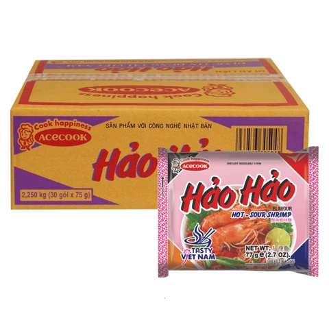 HaoHao Instant-Nudeln HotSour Shrimp 30x77g 1 Kiste