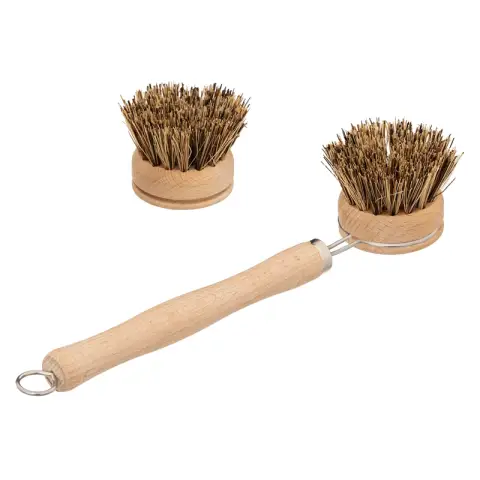 Brosse à vaisselle en bois noir naturel