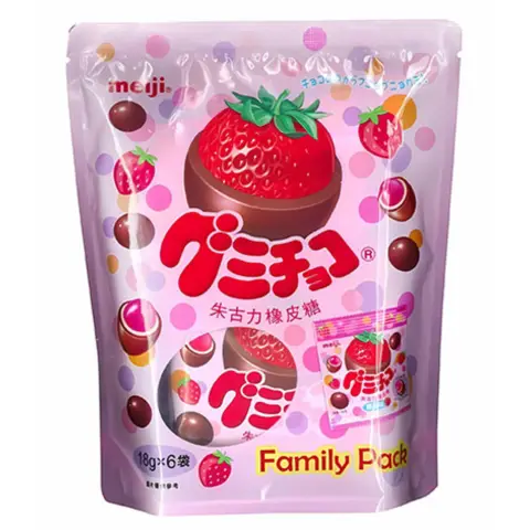 Meiji Strawberry Gummy Chocolate 明治朱古力橡皮糖-草莓108g