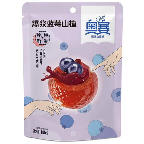 Aosai Popping Blueberry Hawthorn lavashak 105g -> Aosai Popping Myrtille Épine-vinette lavashak 105g