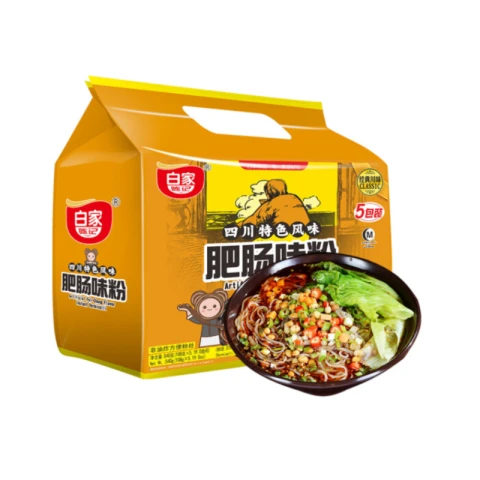 BJ Instant Vermicelli (5pcs) - Fei-Chang 540g 白家方便粉丝-肥肠(5pcs)540g