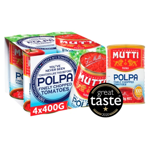 Mutti Polpa Finely Chopped Tomatoes 4 × 400g