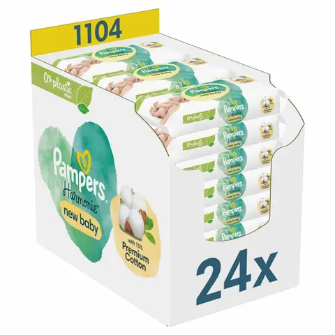 Pampers Billendoekjes Harmonie 24x46 = 1104 stuks Nieuwe Baby 24*46