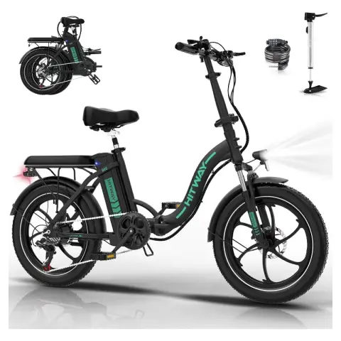 HITWAY BK6SL E-Bike 20x3 Zoll E-Bike 36 V/12 Ah Batterie Pedelec 250 W Motor