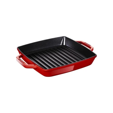 Staub Eckige Gusseisen-Grillpfanne – mit zwei Griffen – 28×28 cm