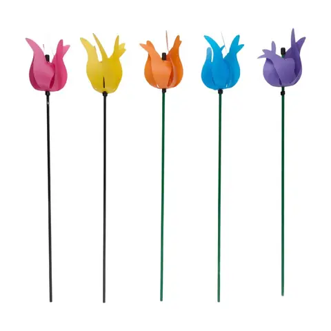 Tulpen-Windspiel 5as - Zufällige Auswahl aus einem Sortiment von 5 verschiedenen Designs - 1 Stück