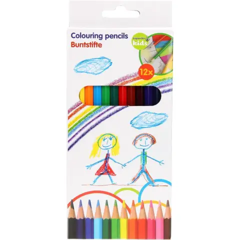 12pcs Children's Cartoon Colored Pencil Painting Colouring Pencil 