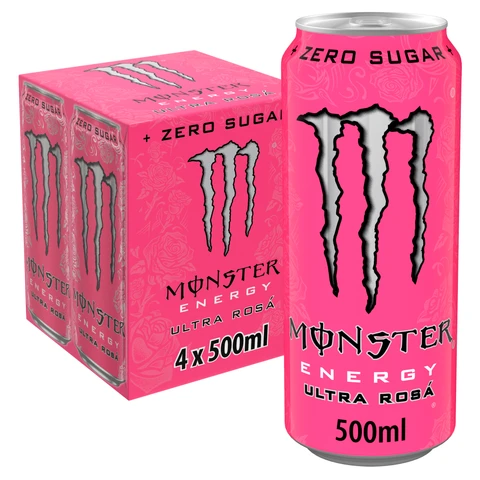 Monster Energy Drink ULa Rosa 4 X 500ml