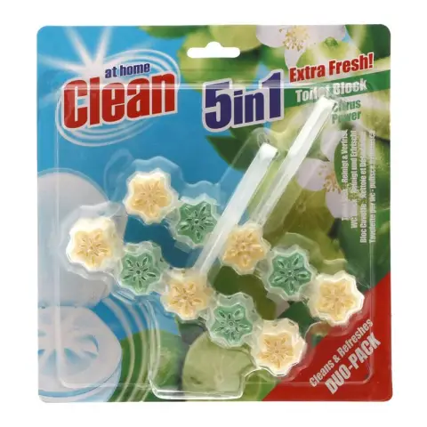 At Home Clean Toilet Block - 5 in 1 Citrus 2 x 45 g