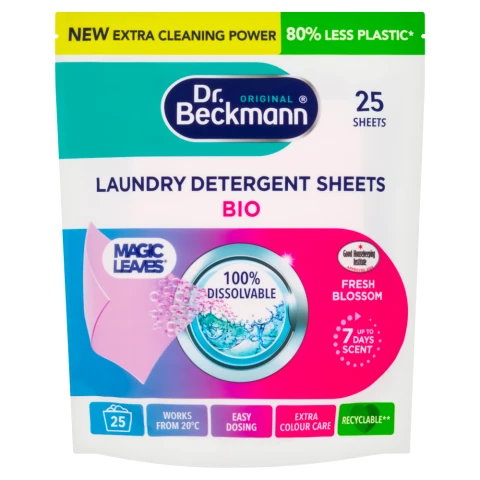 Dr. Beckmann Original Magic Leaves Bio 25 Laundry Detergent Sheets 100g