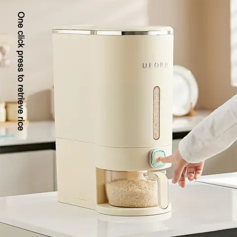 Sealed Rice Bucket Kitchen Storage Moisture Proof Dispenser With Cup Grain 10kg 10 kg