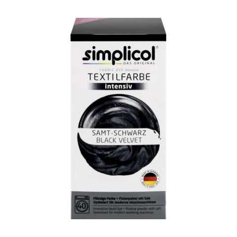 Simplicol Velvet Black Strength Textilfarbe, 150 g