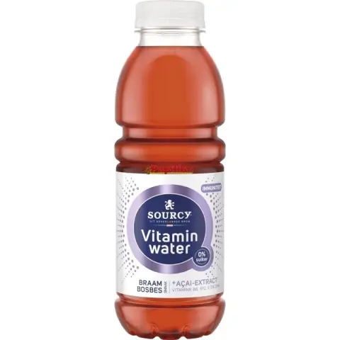 SOURCY Eau vitaminée Sourcy Mûre Myrtille Acai 0,5L