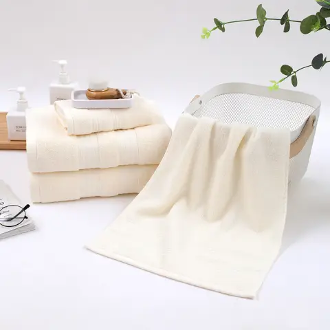 Tuqiang Pure Cotton Towel Bath Towel Set of 4 White
