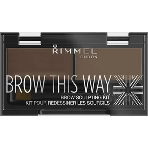 Rimmel London Brow This Way Augenbrauenpuder Kit 1,3g Mittelbraun