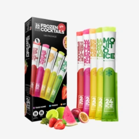 24ICE Cocktails Mix Package 5-pack 5% Alc. Mixed Flavors