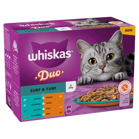 Whiskas Duo Surf & Turf in Jelly 12 x 85g (1.2kg)
