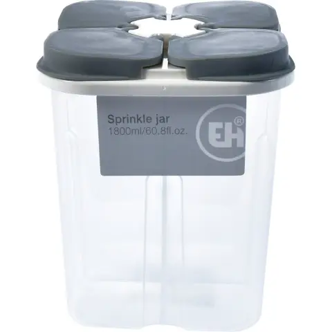 Excellent Houseware Kitchen Sprinkle Jar Spice Jars Spice Storage Transparent 4 Divisions 1800 ml