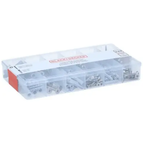 Black + Decker Spaanplaatschroeven en pluggen set 249 stuks