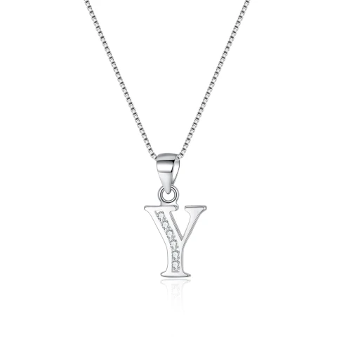 Ever Faith 925 Sterling Silver Initial Necklace CZ 26 Letters Alphabet Personalized Charm Pendant Necklace, Jewellery Gifts for Women Mom Girls Teen Anniversary Birthday Mothers Day Xmas Valentines