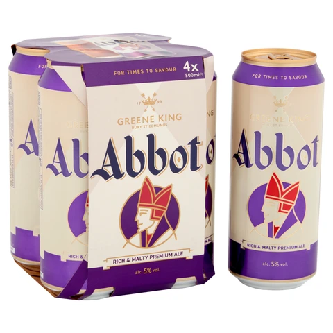 greene King Abbot Rich & Malty Premium Ale 4 X 500ml