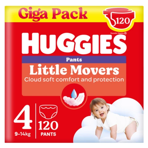 Huggies Little Movers Pants size 4 (30st x 4) 120st