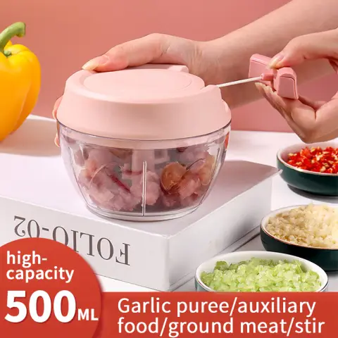 BJ Manual Garlic Puller Garlic Masher Garlic Press Garlic Mixer Meat Grinder - 500ml