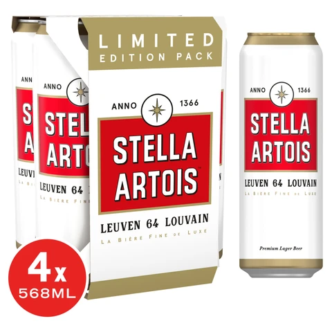 Stella Artois 4 X 568ml
