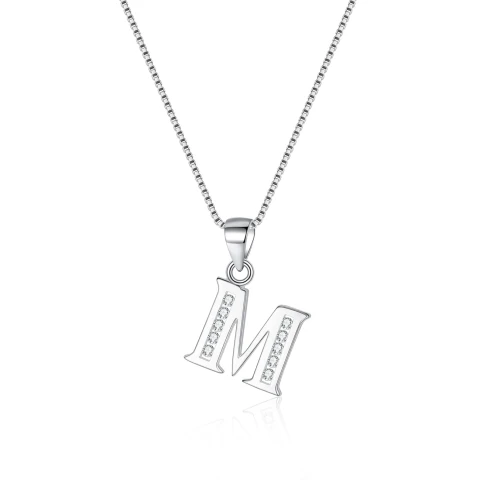 Ever Faith 925 Sterling Silver Initial Necklace CZ 26 Letters Alphabet Personalized Charm Pendant Necklace, Jewellery Gifts for Women Mom Girls Teen Anniversary Birthday Mothers Day Xmas Valentines