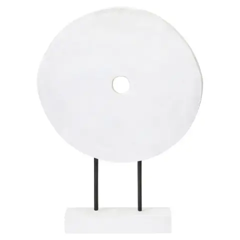 Fidel Small Distressed White Mango Wood Sculpture