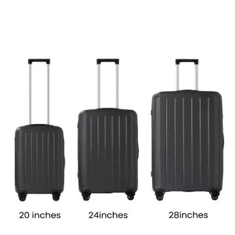 ochama 3-delige kofferset - Koffers met omnibanden - Reizen, vliegtuig - 20+24+28 inch, zwart