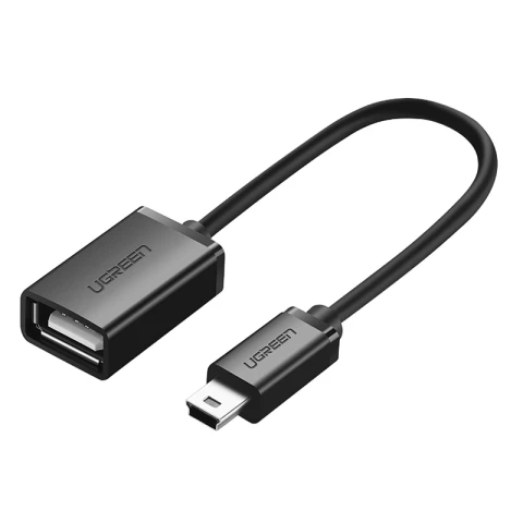 UGREEN US249 10383 Mini USB-B (Stecker) / USB-A (Buchse) OTG Adapter 10cm - grau