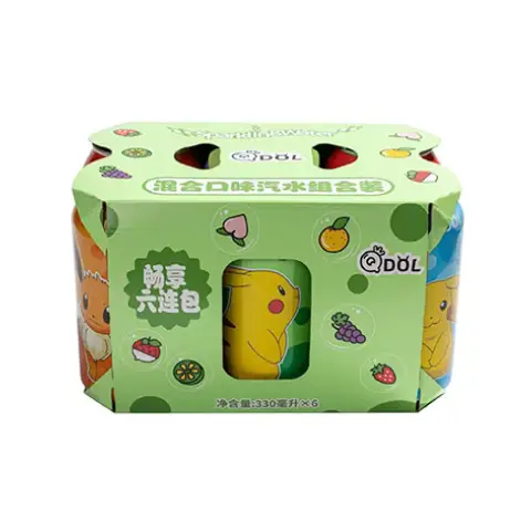QDOL Sparkling Fruit Drink-Assorted 寶可夢果汁氣泡水(混合裝)6x330ml