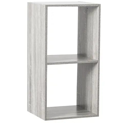 Étagère en bois à 2 compartiments Mix Grey