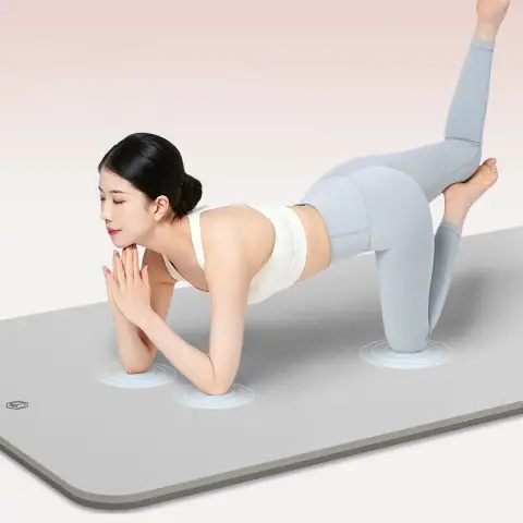 J.Zao Yoga Mat - Exercise Mat - TPE Thickened Wide - Non-Slip - Unisex - Gray Grey