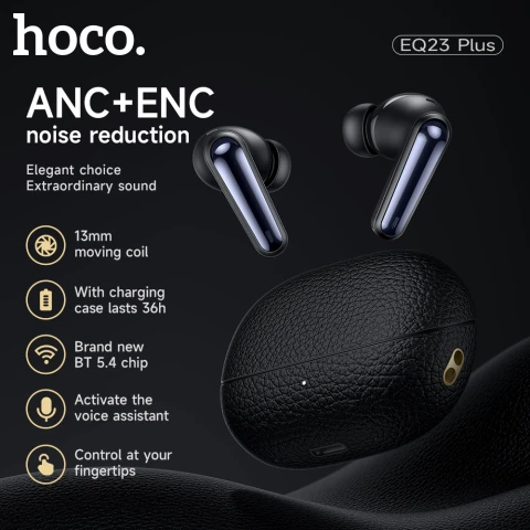 HOCO EQ23 Plus Earphones Duke Ⅱ true wireless ANC+ENC BT headset black