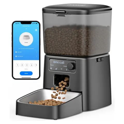 Oneisall Automatischer Katzenfutterspender 3,5L WiFi App