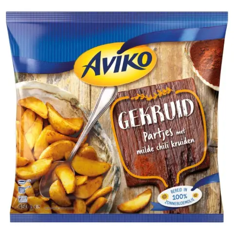 AVIKO Aardappelpartjes gekruid Zak 450g