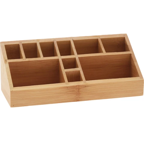 Bamboo cosmetic storage box