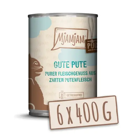 MjAMjAM Conserves pour chat à la dinde - 6 x 400 g