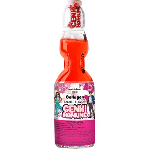 GENKI RAMUNE Collagen Litschi-Soda 200 ml