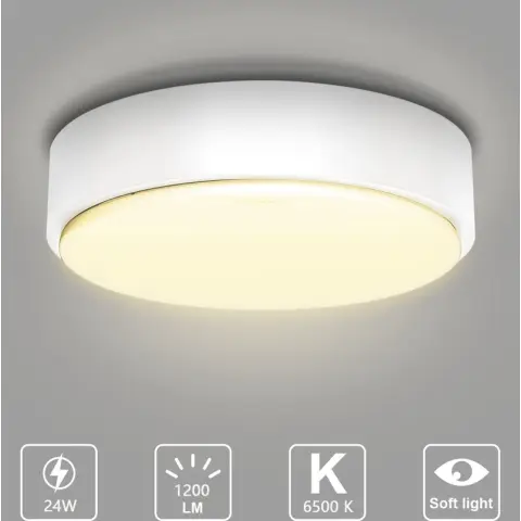 Aigostar 10NDH LED Plafondlamp Rand/Oppervlak Gemonteerd 24W 3000K Ø40cm
