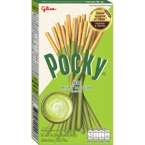 Glico Pocky Bâtonnets Biscuités Saveur Matcha Lait 33 g TH