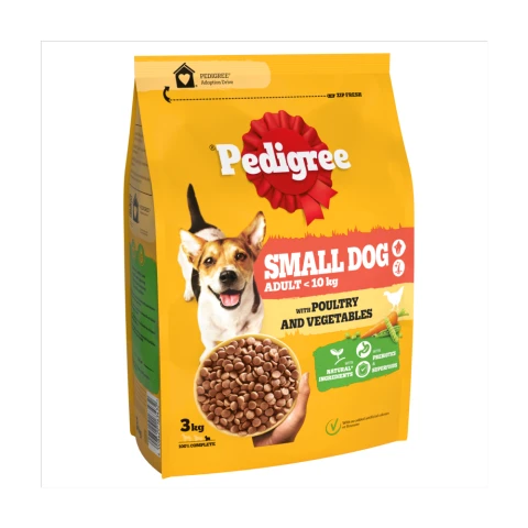 PEDIGREE COMPLET Adult Small Dog Dry Poultry and Vegetables 3kg
