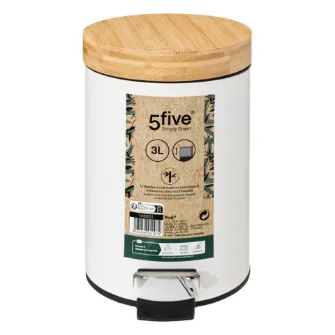 Poubelle Natureo blanche 3L