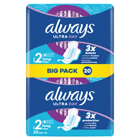 Always Ultra Binde Long mit Flügeln Gr. 2 BigPack 20 St