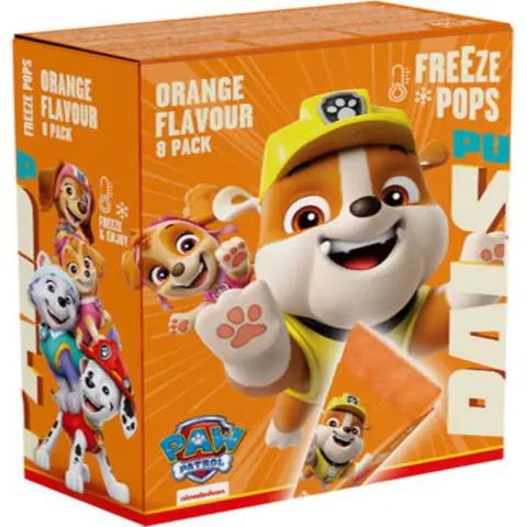 Paw Patrol Triangle Pops Orange  8x62ml orange