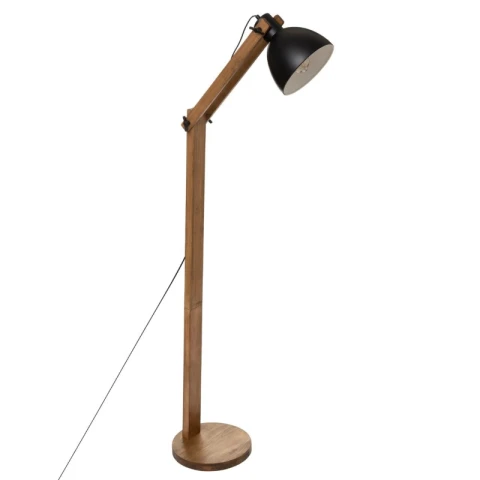 Lampadaire arc Cuba 158 cm de haut en bois noir